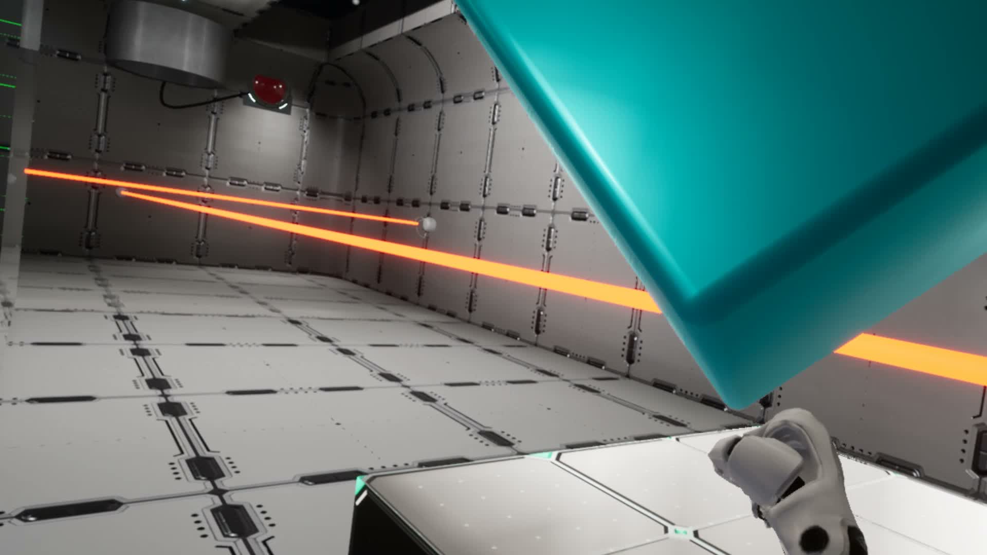 VR 실습 결과물에서 인터랙션이 드러나는 장면